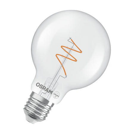 Bec LED Ledvance (Osram)  Vintage 1906 Globe 80 40 Spiral Filament DIM 4,6 W 927 Clear E27, 470 lm, 2700 K, 300°, transparent, dimabil