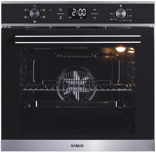 Cuptor incorporabil Samus SC625GDX5, Electric, 75 L, 5 functii (Negru/Inox)